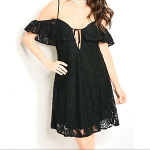 NWT Lace off the shoulder fit & flare dress